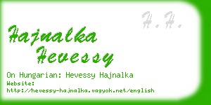 hajnalka hevessy business card